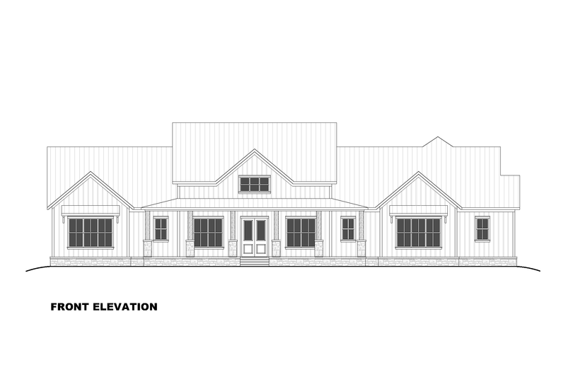 Dream House Plan - Exterior - Front Elevation 4 for Farmhouse House Plan #1117-47 - 3 bed, 2.5 bath