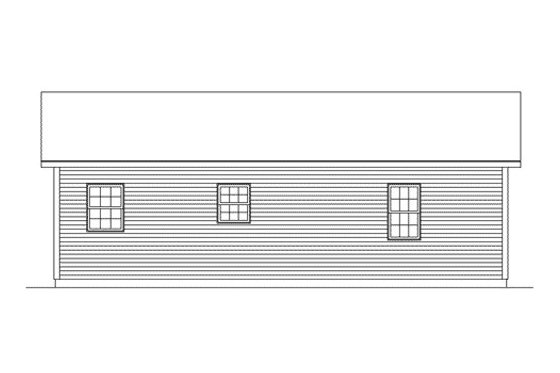 Exterior - Rear Elevation for Cottage House Plan #57-220 - 2 bed, 1 bath