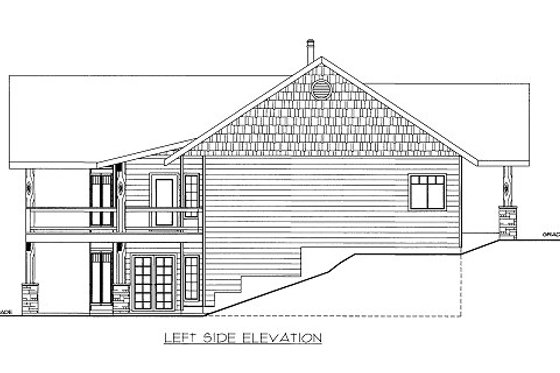 Exterior - Other Elevation 1 for Cabin House Plan #117-763 - 3 bed, 3 bath