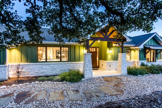 Exterior - Front Elevation 3 for Craftsman House Plan #935-12 - 3 bed, 2 bath