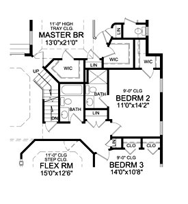Floor Plan - Other Floor 1 for Craftsman House Plan #456-33 - 3 bed, 2 bath
