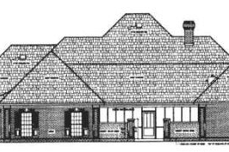Home Plan - Exterior - Rear Elevation for Traditional House Plan #45-152 - 4 bed, 3.5 bath