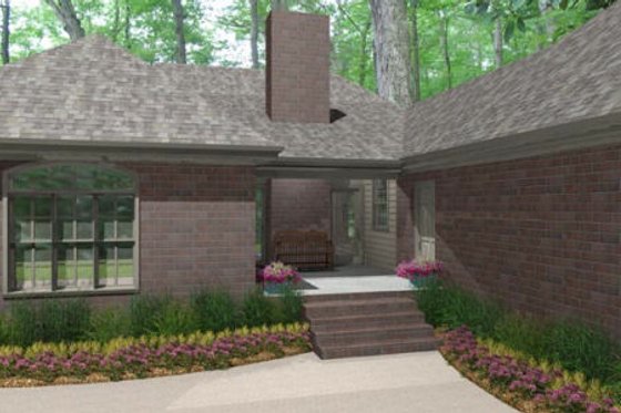 Exterior - Rear Elevation for Traditional House Plan #406-9621 - 3 bed, 2 bath