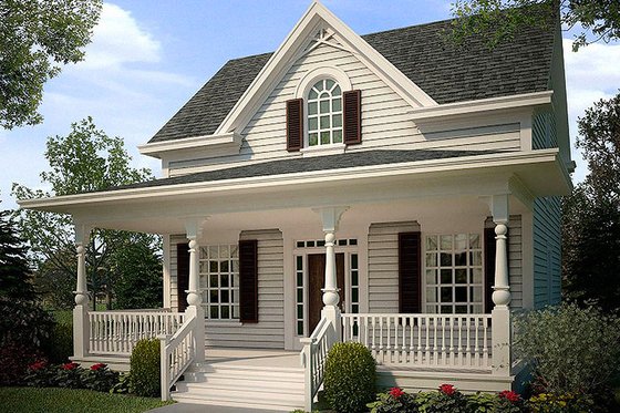 Cottage style home, bungalow style, elevation