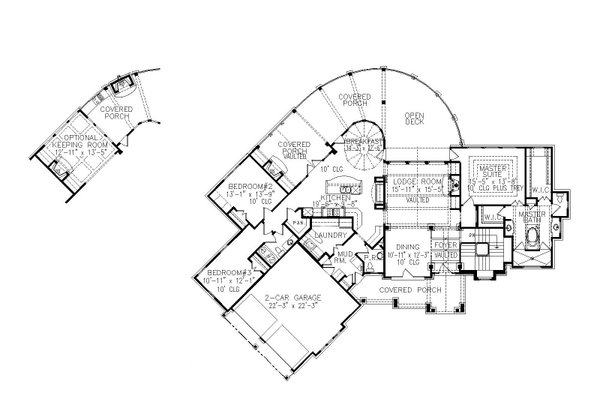 Dream House Plan - Ranch Floor Plan - Main Floor Plan #54-520