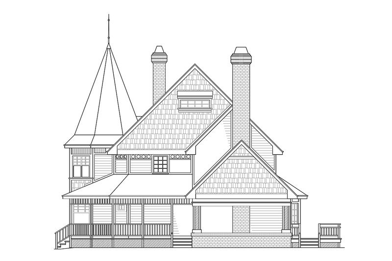 House Plan Design - Exterior - Other Elevation 1 for Farmhouse House Plan #124-113 - 3 bed, 2.5 bath