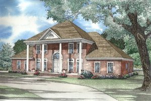Southern Exterior - Front Elevation Plan #17-2007