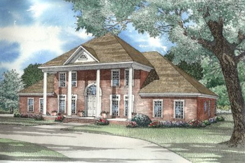 Home Plan - Southern Exterior - Front Elevation Plan #17-2007