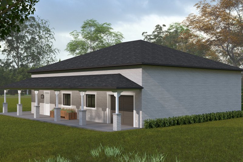 House Design - Exterior - Other Elevation 1 for Traditional House Plan #1060-296, 1 bath