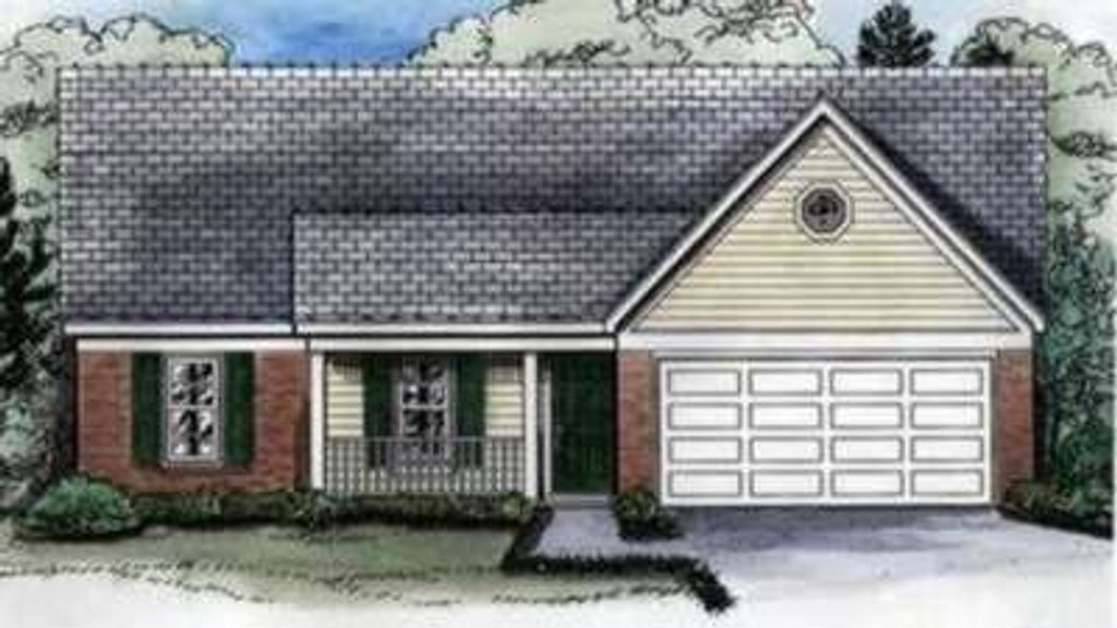 Exterior - Front Elevation 2 for Ranch House Plan #81-770 - 3 bed, 2 bath