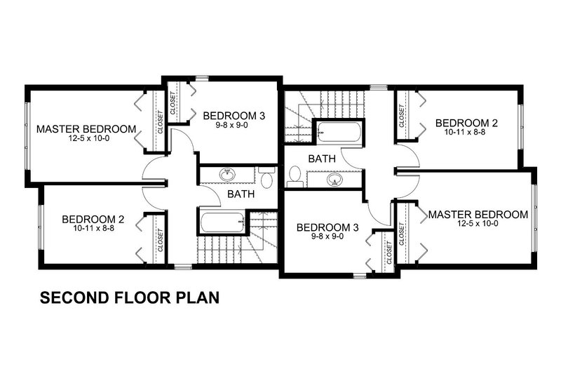 Dream House Plan - Upper Level Floor plan - Modern Duplex