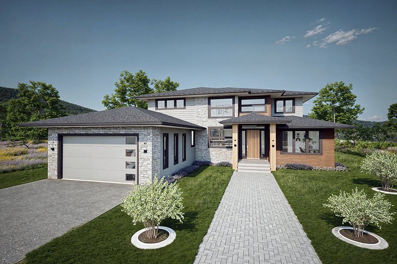 Dream House Plan - Exterior - Front Elevation 3 for European House Plan #1101-34 - 4 bed, 3.5 bath