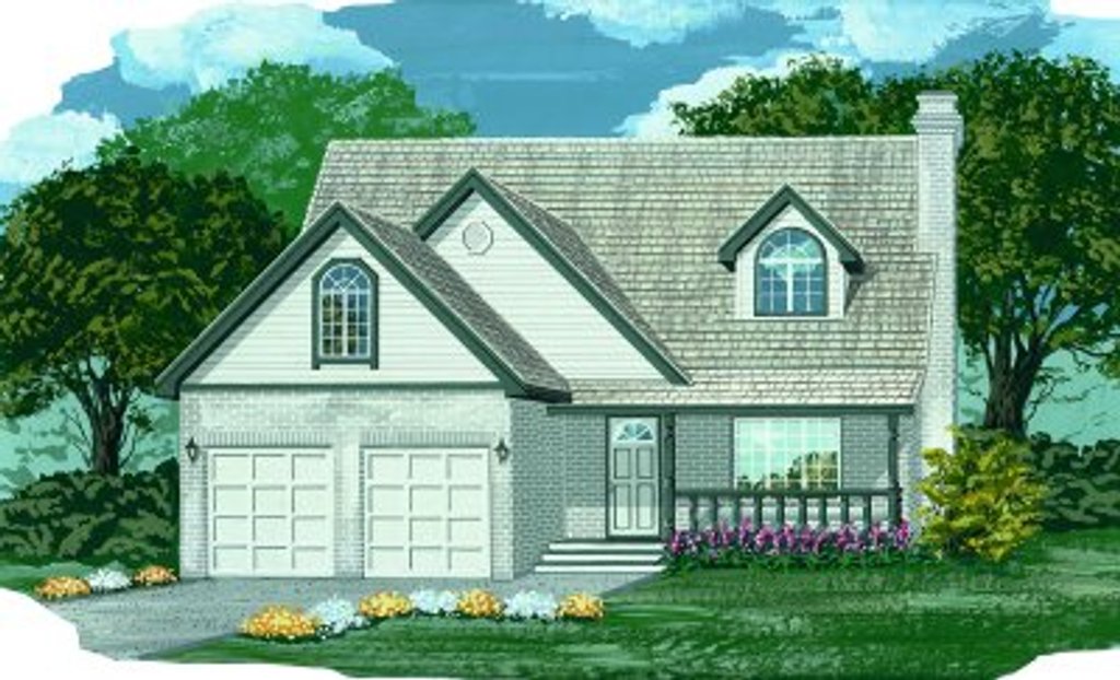 Exterior - Front Elevation 2 for Traditional House Plan #47-609 - 4 bed, 2.5 bath