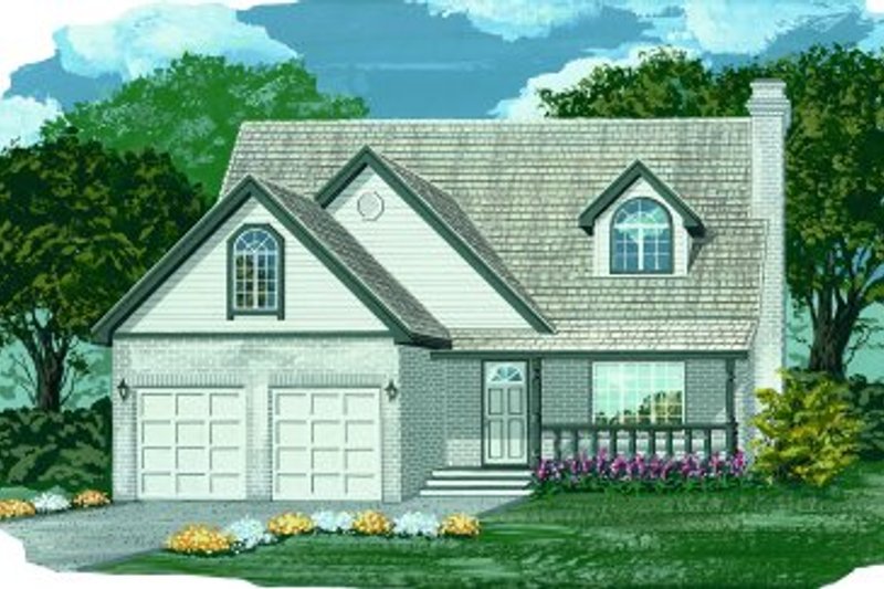 Exterior - Front Elevation 2 for Traditional House Plan #47-609 - 4 bed, 2.5 bath