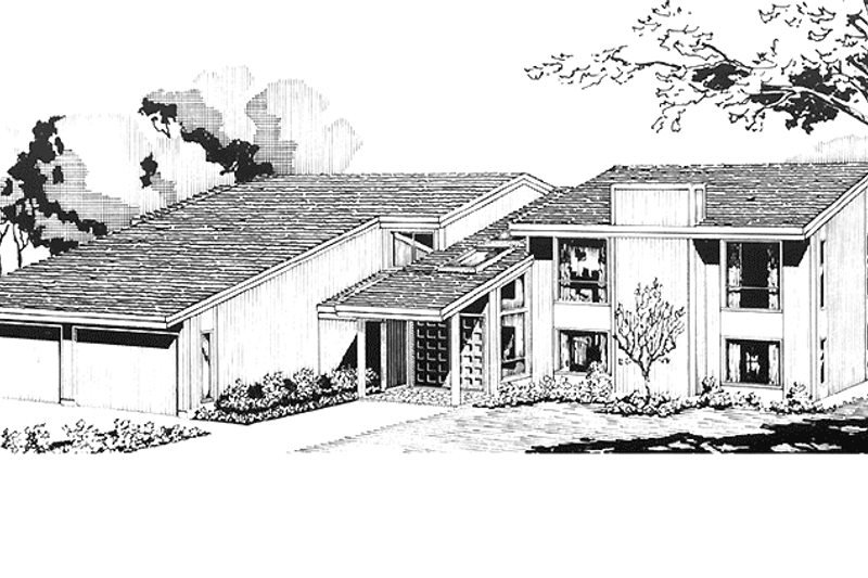 Dream House Plan - Contemporary Exterior - Front Elevation Plan #320-1331