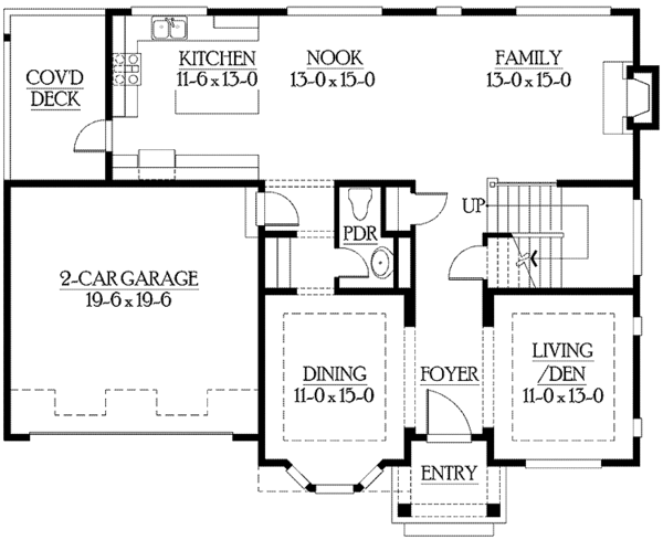 Architectural House Design - Craftsman Floor Plan - Main Floor Plan #132-433