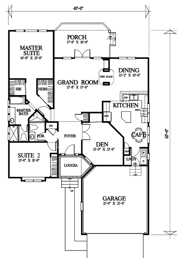 Home Plan - Traditional Floor Plan - Main Floor Plan #1007-25