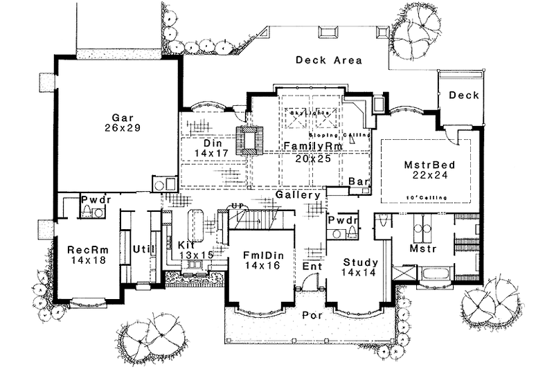 Dream House Plan - Floor Plan - Main Floor for Victorian House Plan #310-1061 - 4 bed, 3.5 bath