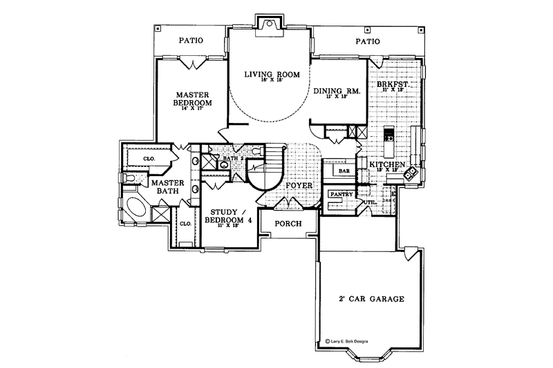Dream House Plan - Floor Plan - Main Floor for Country House Plan #952-22 - 4 bed, 4 bath