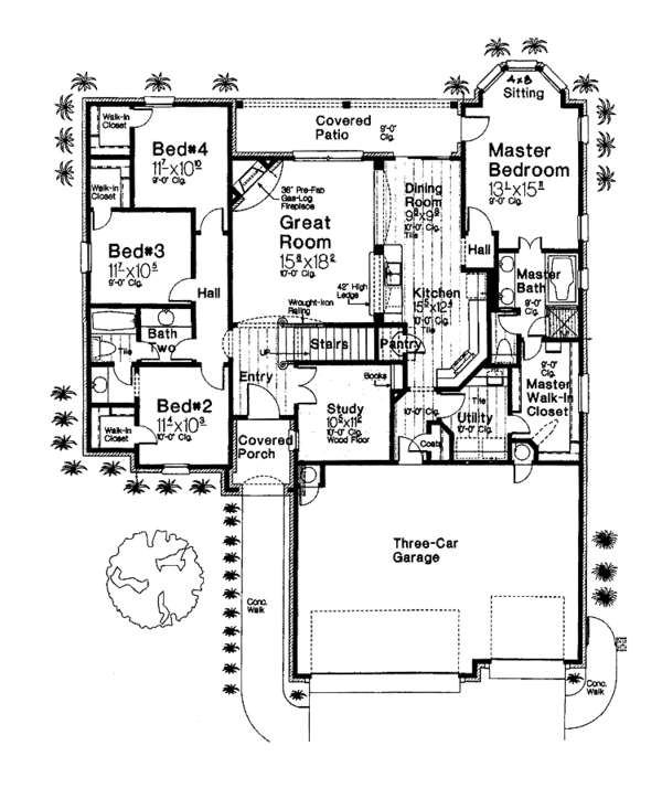 Home Plan - European Floor Plan - Main Floor Plan #310-1240