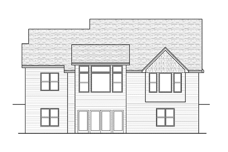 Home Plan - Exterior - Rear Elevation for Ranch House Plan #51-1060 - 3 bed, 2.5 bath