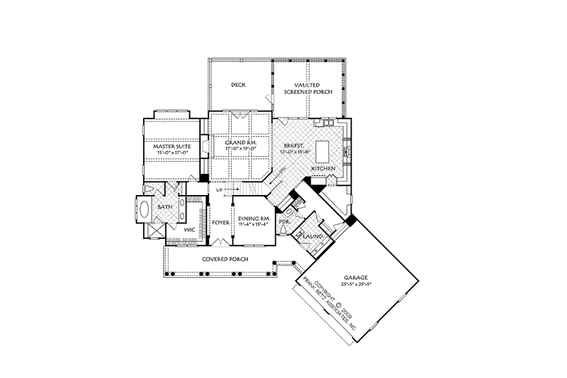 Home Plan - Floor Plan - Main Floor for Colonial House Plan #927-525 - 4 bed, 3.5 bath