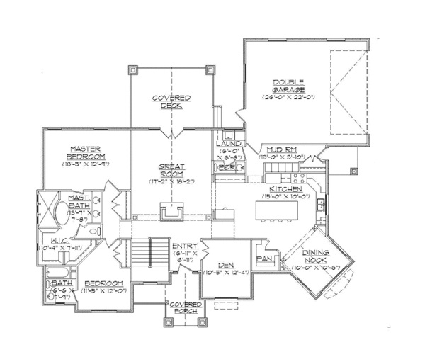 Home Plan - Traditional Floor Plan - Main Floor Plan #945-110