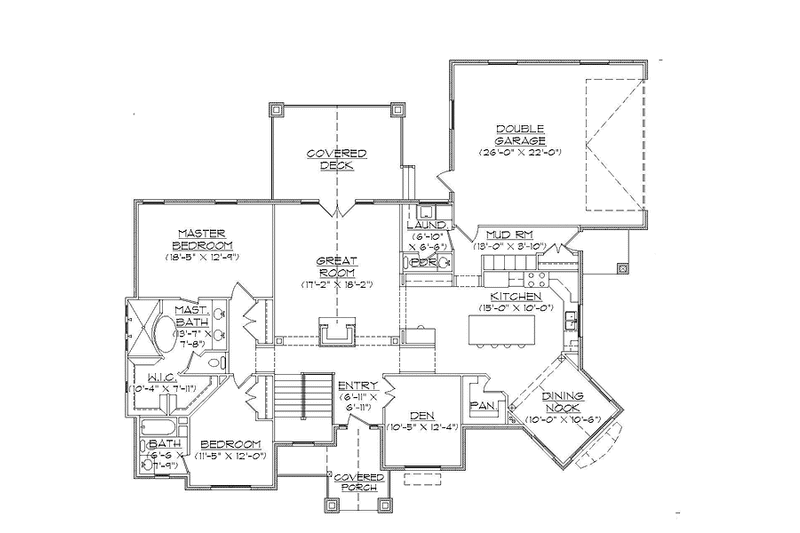 Home Plan - Floor Plan - Main Floor for Traditional House Plan #945-110 - 2 bed, 2 bath