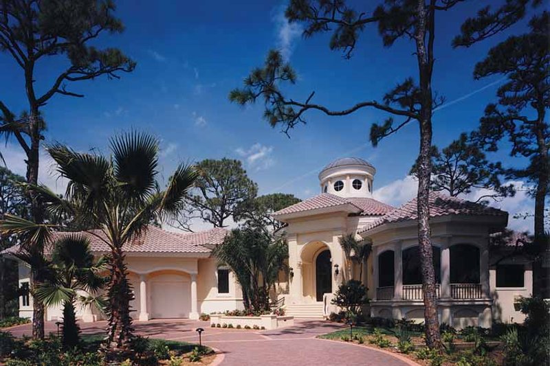 Dream House Plan - Mediterranean Exterior - Front Elevation Plan #930-256