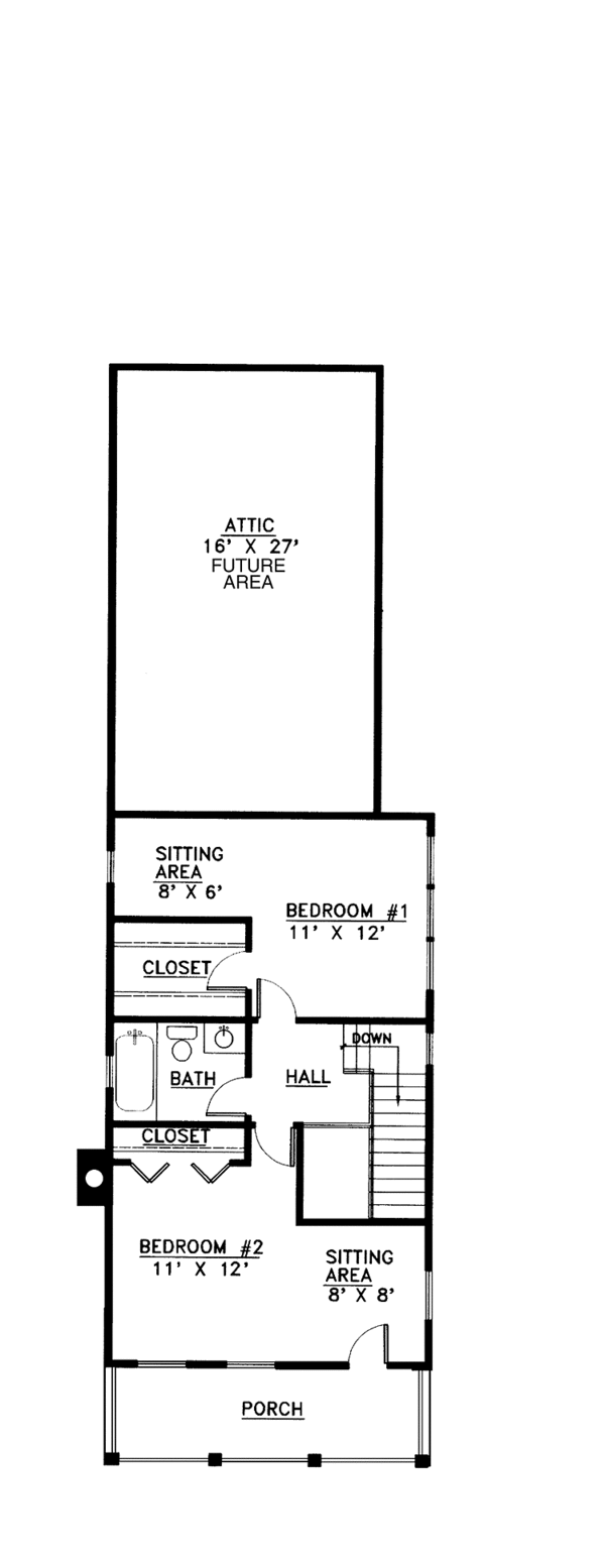 Architectural House Design - Classical Floor Plan - Upper Floor Plan #978-4