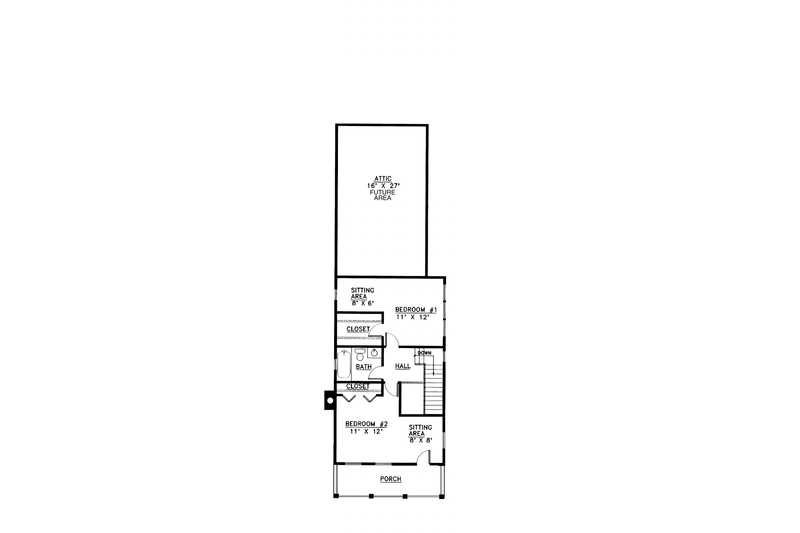 Architectural House Design - Floor Plan - Upper Floor for Classical House Plan #978-4 - 3 bed, 2.5 bath