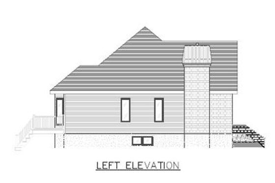 Exterior - Other Elevation for European House Plan #138-160 - 3 bed, 1 bath