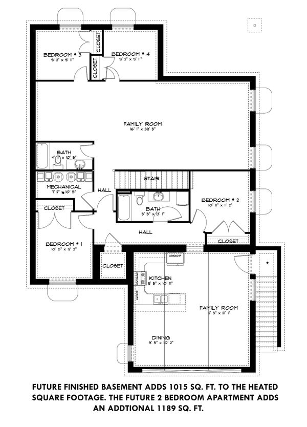 House Plan Design - Future Finished Basement