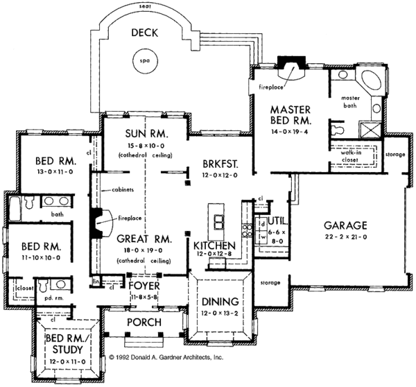 Dream House Plan - Country Floor Plan - Main Floor Plan #929-141