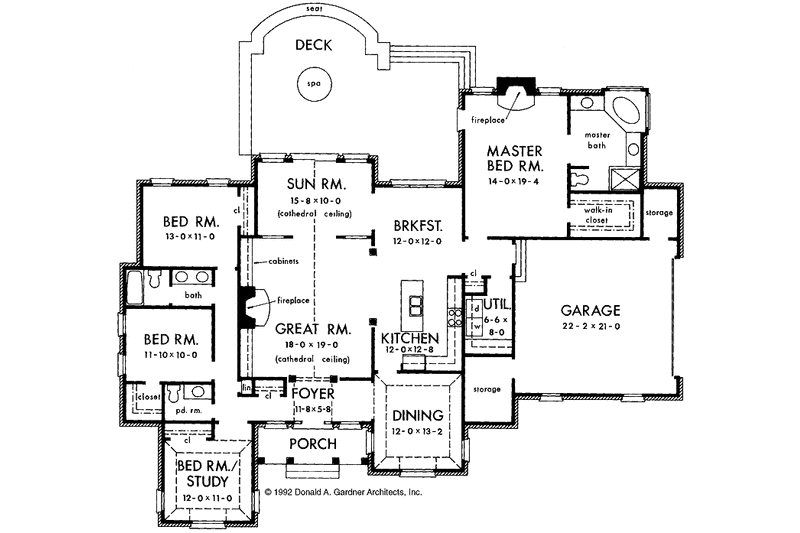 Home Plan - Floor Plan - Main Floor for Country House Plan #929-141 - 4 bed, 2.5 bath