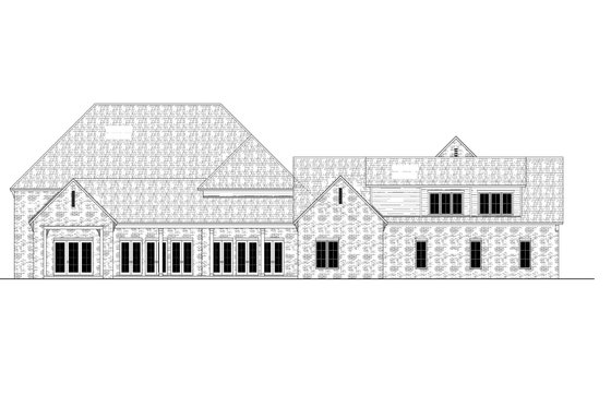 Exterior - Rear Elevation for Country House Plan #1081-40 - 5 bed, 7.5 bath