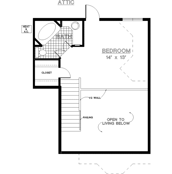 House Design - European Floor Plan - Upper Floor Plan #45-185