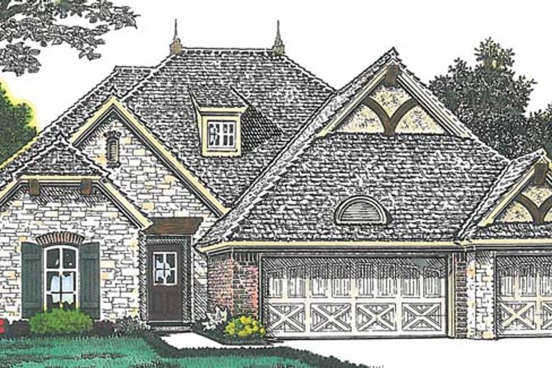 House Blueprint - Exterior - Front Elevation 3 for Country House Plan #310-1273 - 3 bed, 2.5 bath