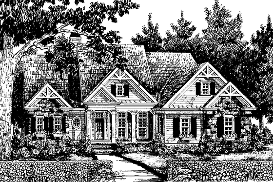 Exterior - Front Elevation 7 for Country House Plan #927-169 - 3 bed, 2.5 bath