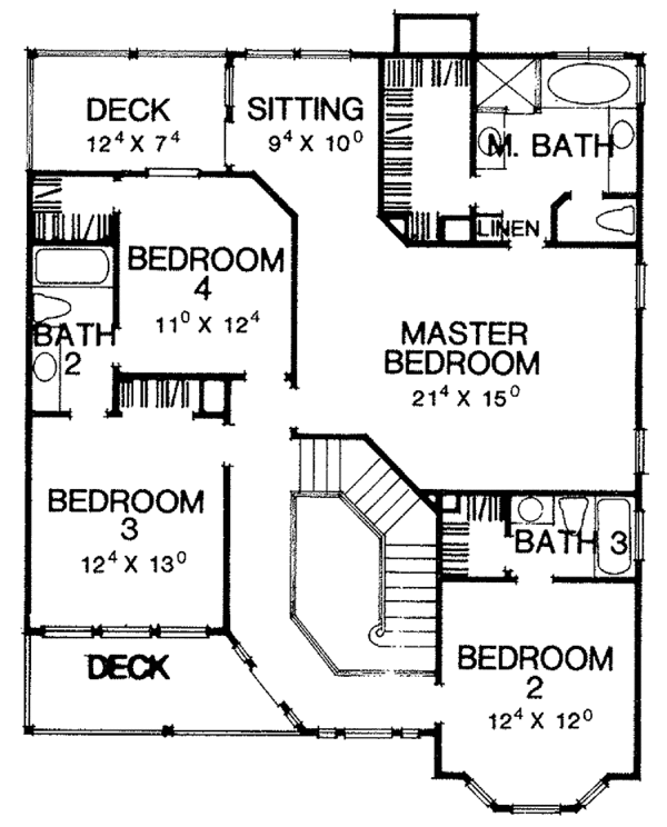 House Design - Victorian Floor Plan - Upper Floor Plan #472-174
