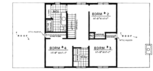 House Plan Design - Country Floor Plan - Upper Floor Plan #303-470