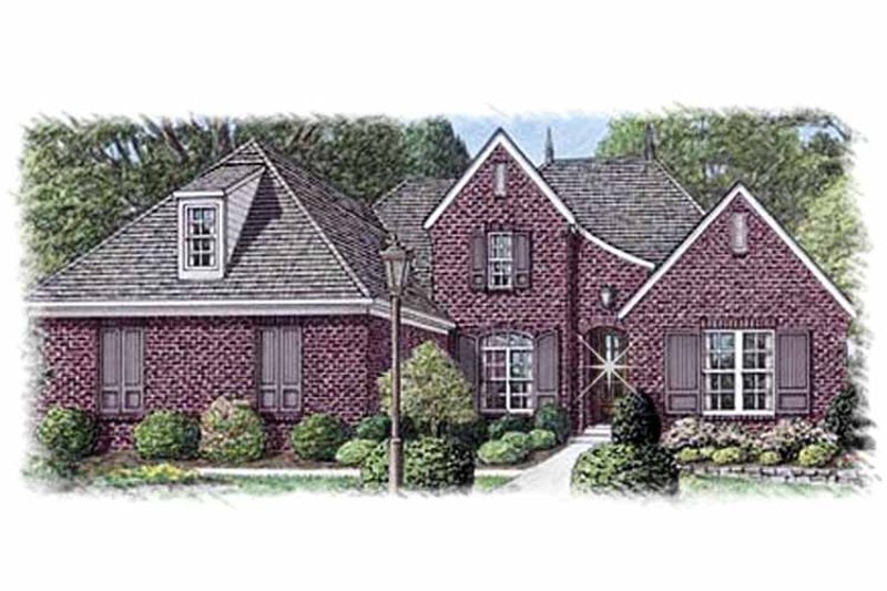 House Blueprint - Country Exterior - Front Elevation Plan #15-387