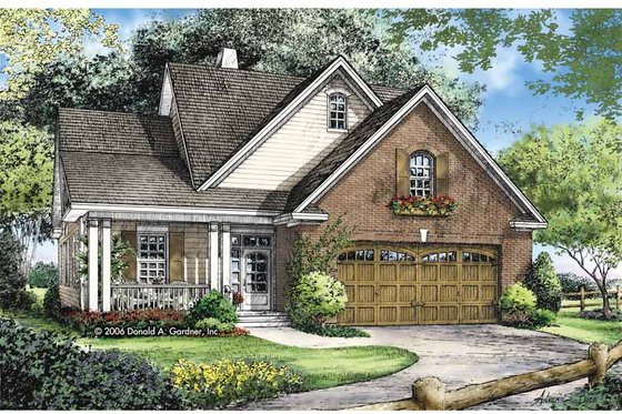 Exterior - Front Elevation 3 for Craftsman House Plan #929-821 - 3 bed, 3 bath