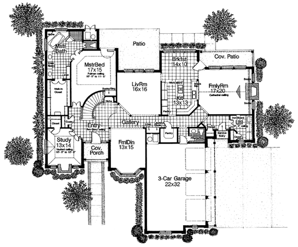 Home Plan - Country Floor Plan - Main Floor Plan #310-1090