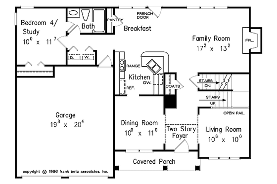 Floor Plan - Main Floor for Country House Plan #927-89 - 4 bed, 3 bath