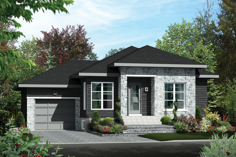 Home Plan - Contemporary Exterior - Front Elevation Plan #25-4275