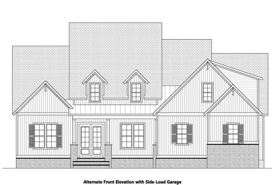 Exterior - Front Elevation 1 for Farmhouse House Plan #1080-16 - 4 bed, 3.5 bath