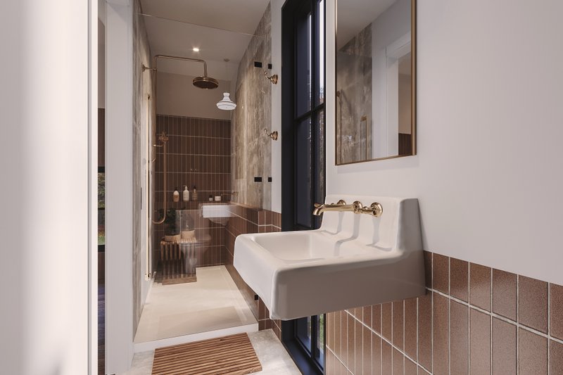 House Design - Interior - Bathroom for European House Plan #23-2824 - 2 bed, 1 bath