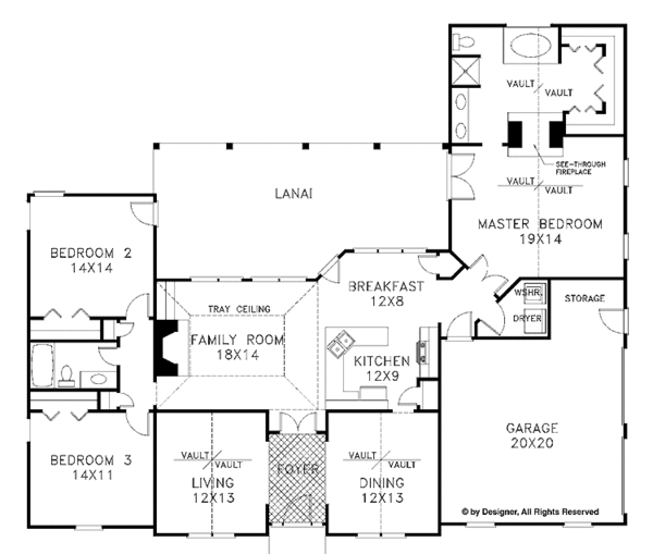 Home Plan - Mediterranean Floor Plan - Main Floor Plan #56-664