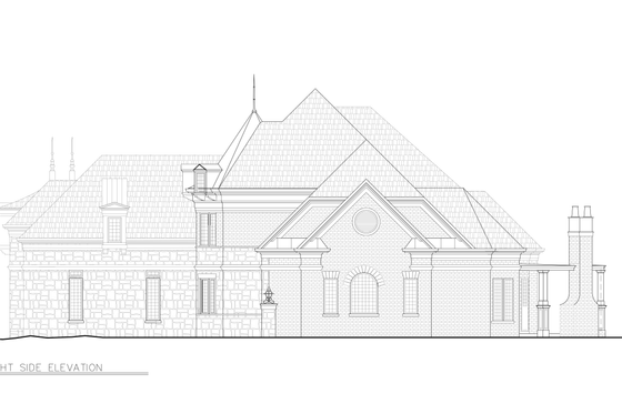 Exterior - Other Elevation 3 for European House Plan #119-358 - 4 bed, 4 bath